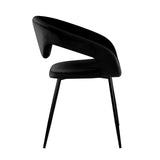 Velvet dining chair - Lenn Black