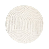 Round Scandinavian Rug - Lova Arches Cream