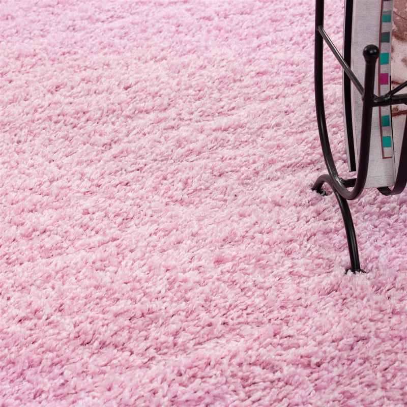 High-pile floor rug - Life Pink