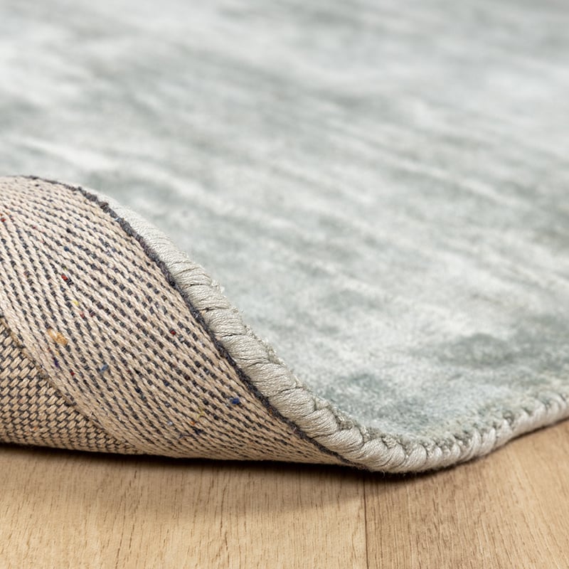 Round Viscose Rug - Pearl Mint Green