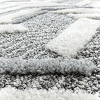 Scandinavian floor rug - Pitea Panel Grey/Cream