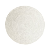 Round Jute Outdoor Rug - Bali White
