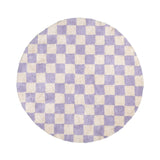Round Retro Rug - Gambit Lilac/White