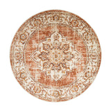 Round Vintage Rug - Spring Medallion Terra/Cream