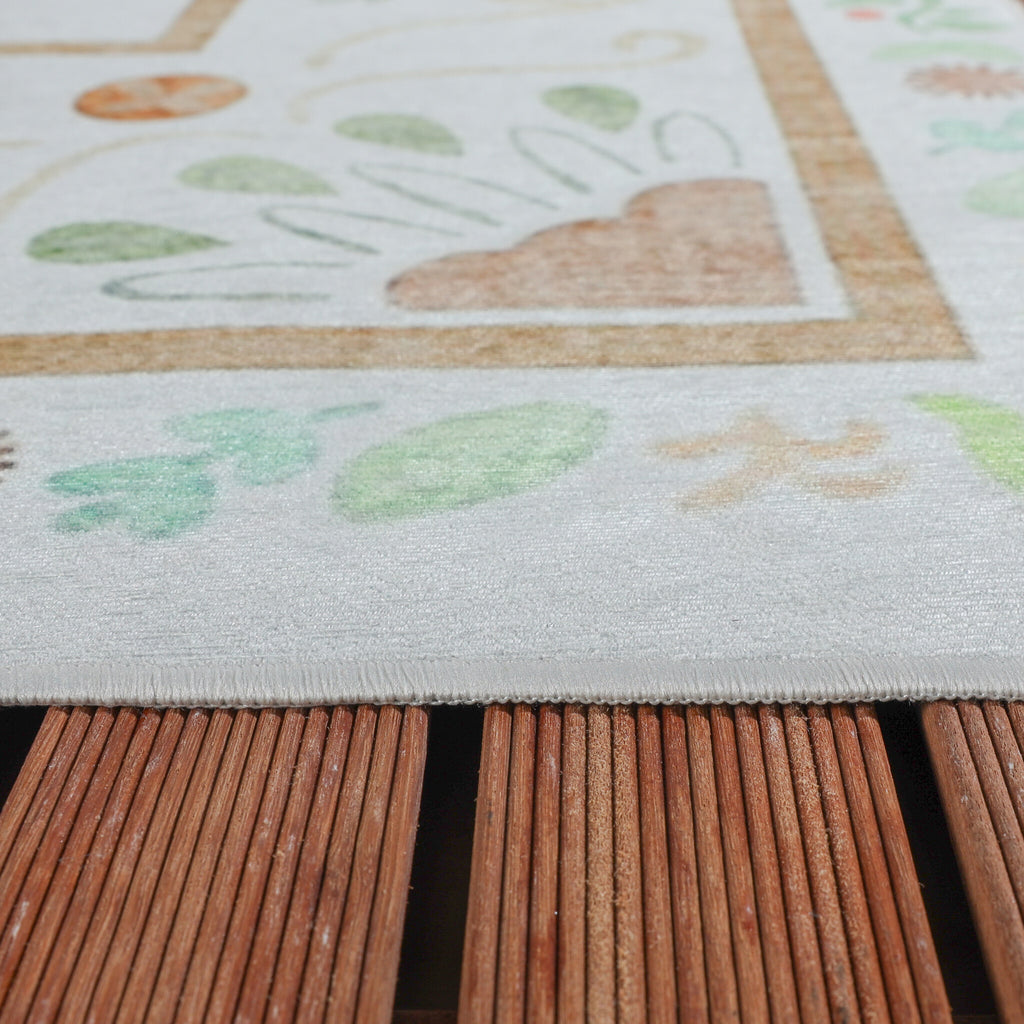 Outdoor rug - Maui Border White