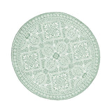 Round Outdoor Rug - Summer Oriental Green