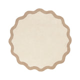 Round Washable Rug – Hazy Beige/Cream