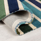 Modern floor rug - Illo Piano Green/Multicolor