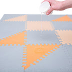 Foam Puzzlematte - Joy Hygge Grau/Terrakotta