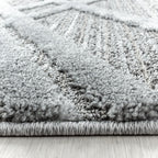 Scandinavian floor rug - Pitea Double Grey
