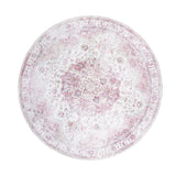 Round Vintage Rug - Lago Pink