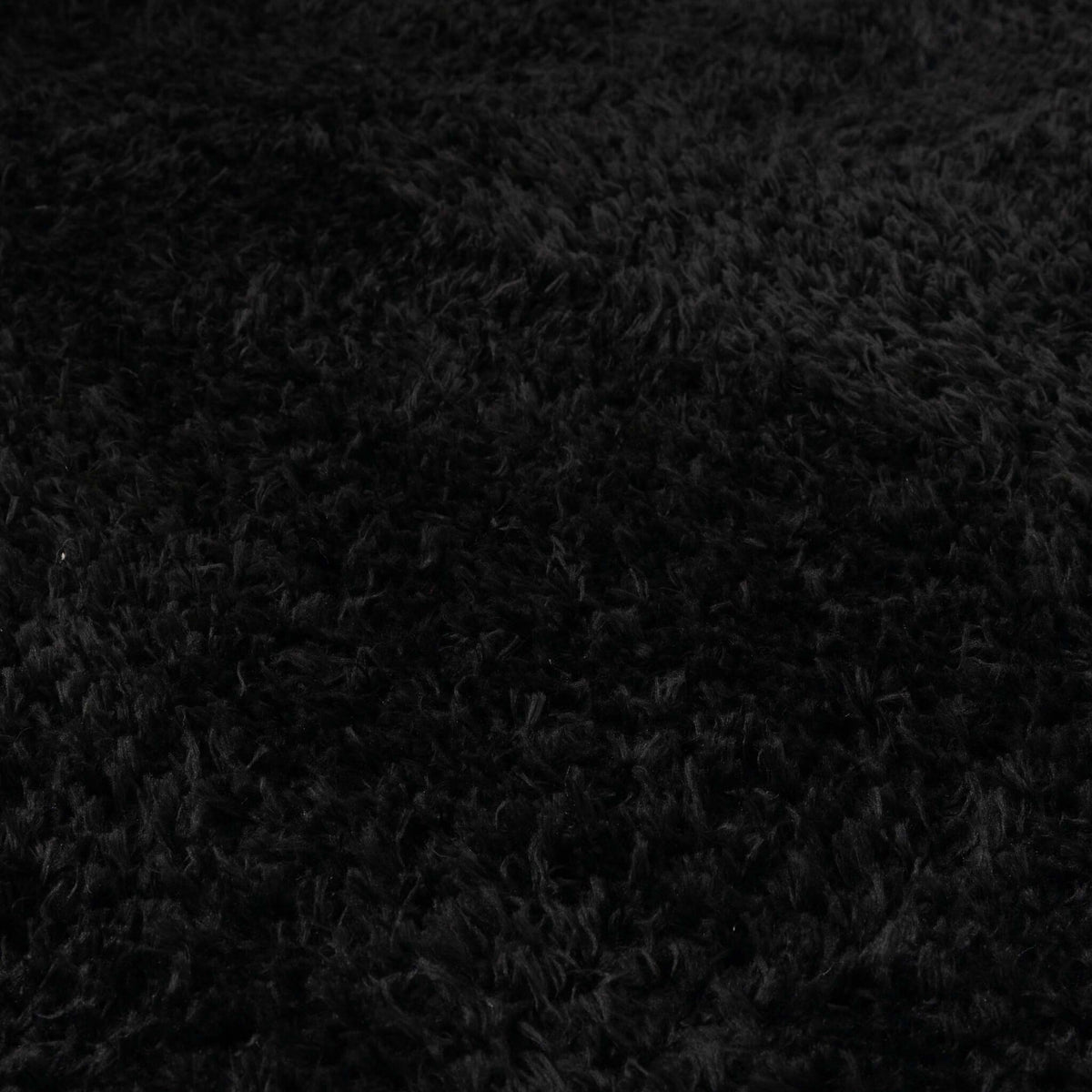 Oval Shaggy Rug - Blaze Black