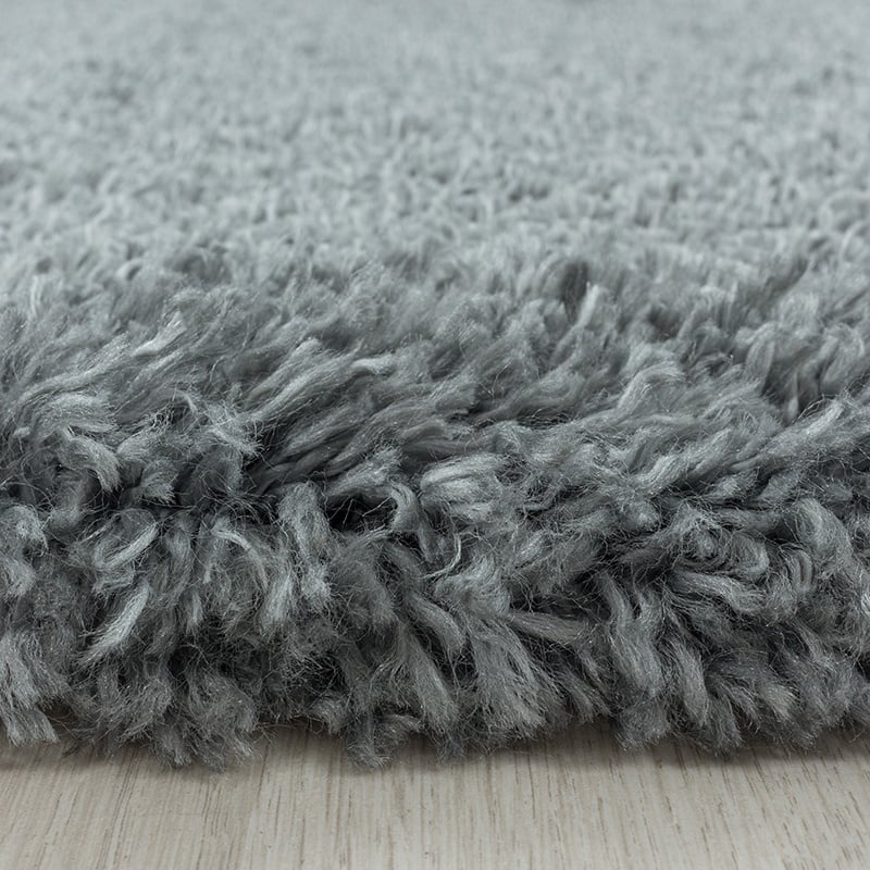High Pile Floor Rug - Fuzzy Grey