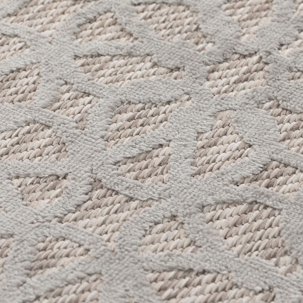 Balcony rug - Piatto Argento Silver/White