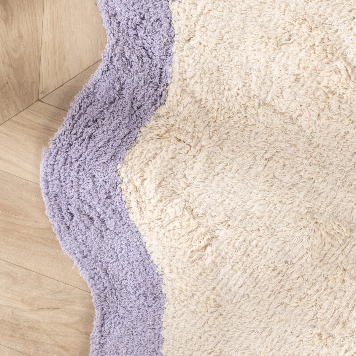 Round Washable Rug – Hazy Lilac/Cream