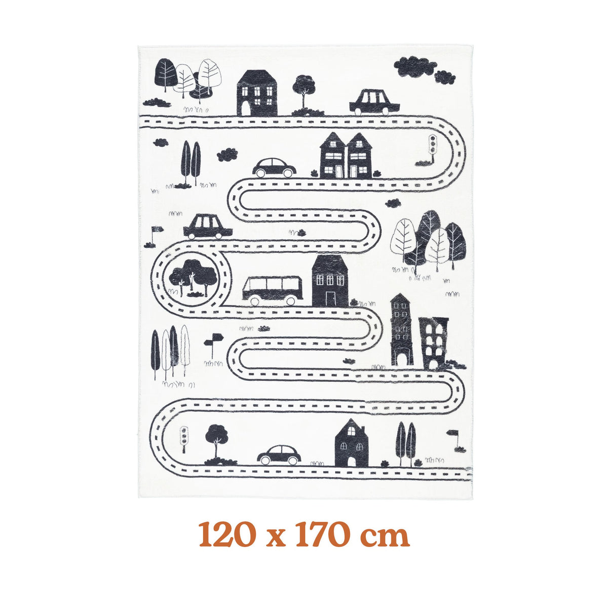 Kids Car Rug - Dex Lane Black