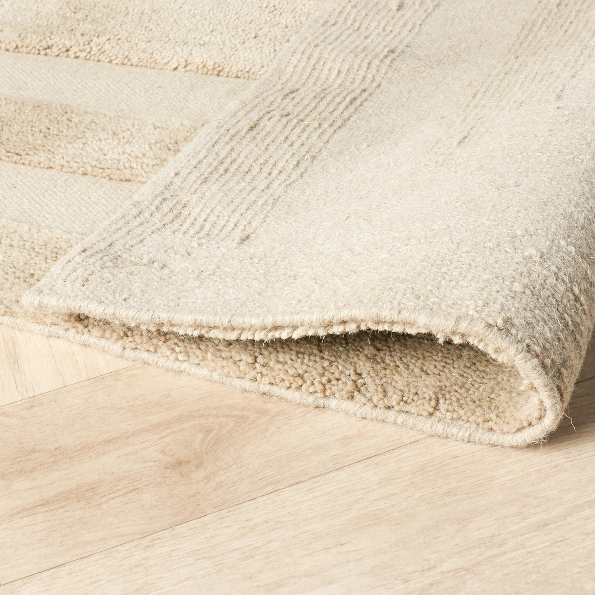 Wool Rug – Judith Border Greige