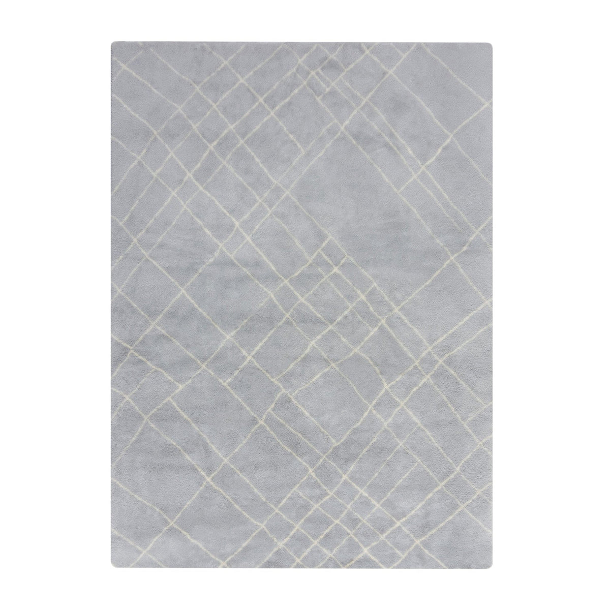 Washable Berber Floor Rug - Furo Alisha Grey/White