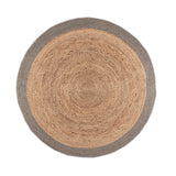 Jute Rug - Fair Round Natural/Grey