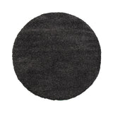 Round high-pile rug - Yves Anthracite