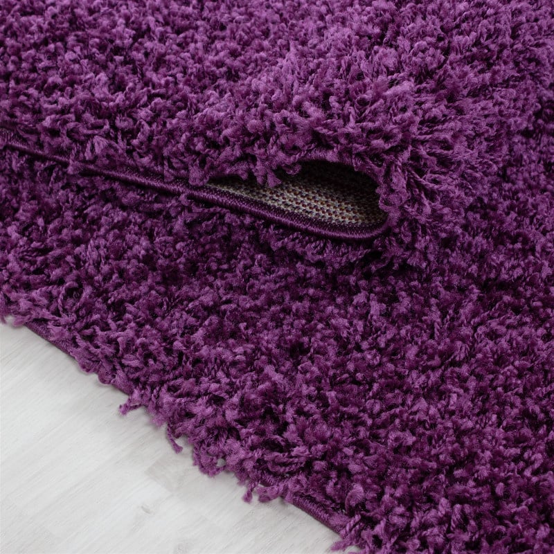 High-pile floor rug - Life Purple