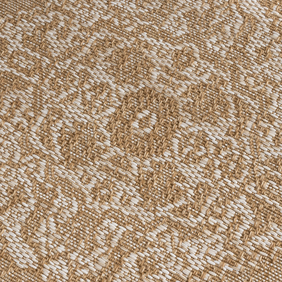 Jute Outdoor Rug - Daisy Medaillon White