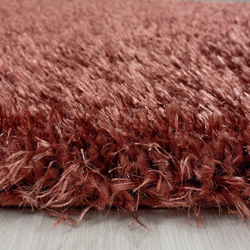 High-pile floor rug - Blushy Terra/Brown