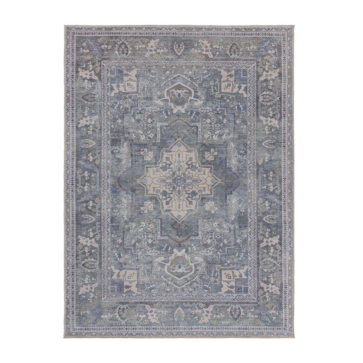 Washable Floor Rug - Reido Traditional Green