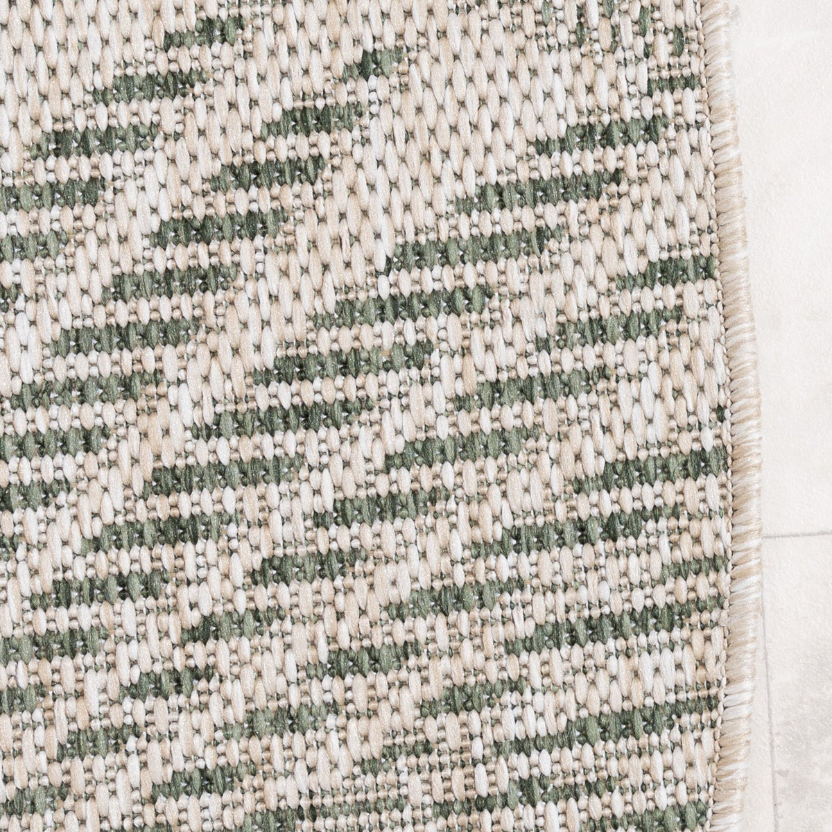 Round Outdoor Rug - Tiga Palm Green