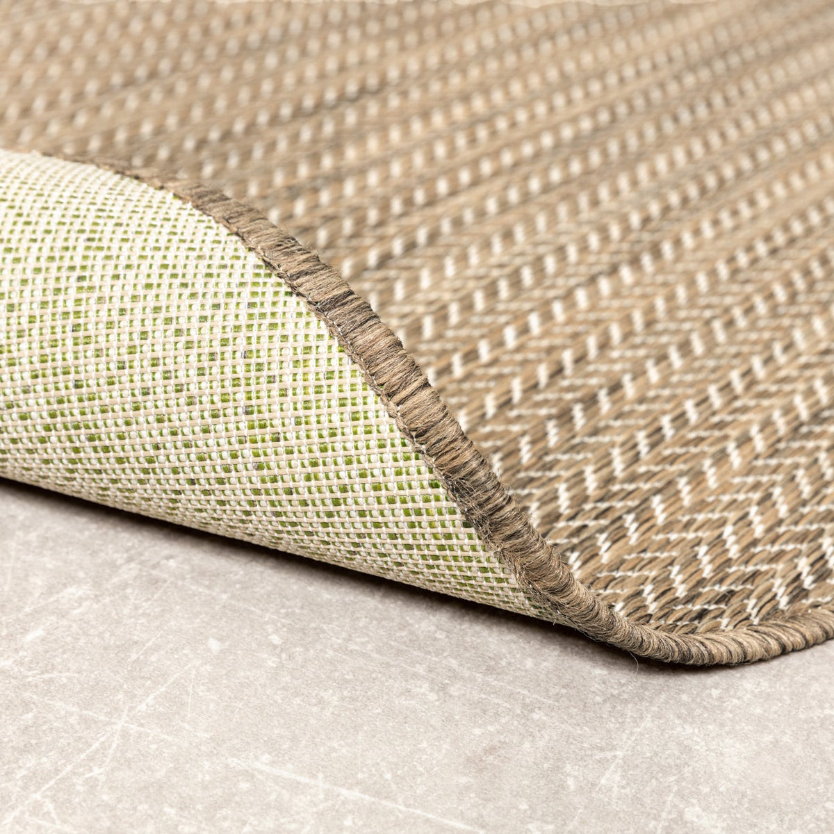 Round Outdoor Rug - Malta Arrow Natural