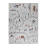 Car Play Rug - Rocky Ride White