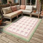 Outdoor Rug - Oasis Palm Pink/Green