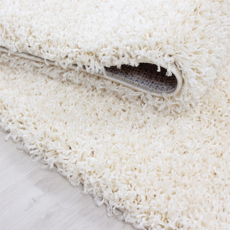 High-pile Floor Rug - Life Cream/White