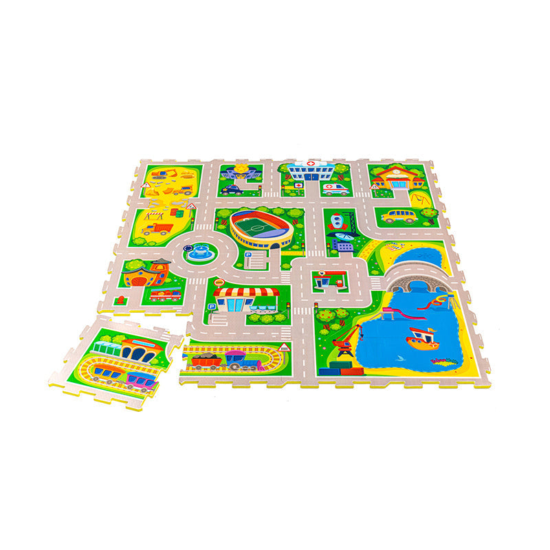 Foam Puzzlematte - Max Stadt Bunt