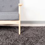 High Pile Rug - Solid Dark Grey