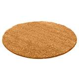Round High Pile Rug - Solid Yellow