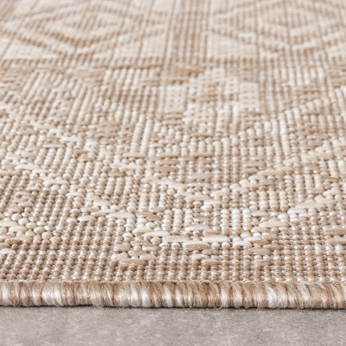 Jute Outdoor Rug - Atlas Aztec Brown/Cream