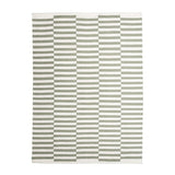 Striped Modern Rug - Dazzle Blocks Green/White