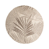 Round Outdoor Rug - Tiga Palm Taupe