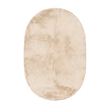 Oval Low-Pile Rug – Cozy Cream