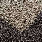 Round High-pile Rug - Edge Taupe