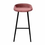 Velvet bar stool - Pink