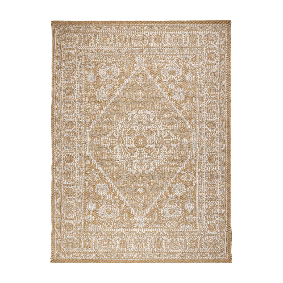 Jute Outdoor Rug - Daisy Medaillon White