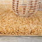 Round High Pile Rug - Lofty Ochre Yellow