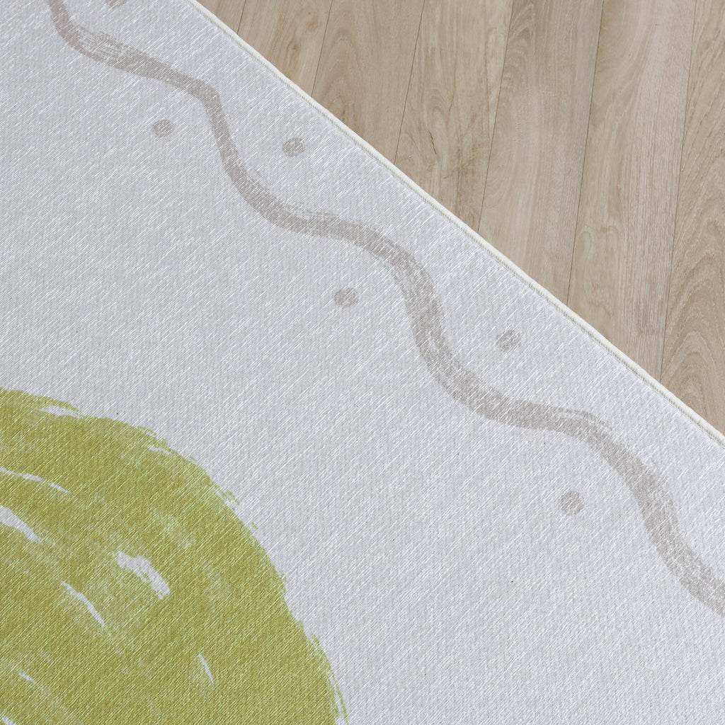 Washable children's rug - Mick Limoen Green