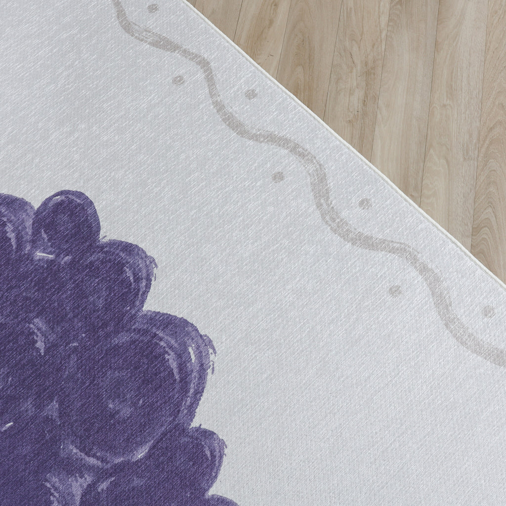Waschbarer Kinderteppich - Mick Druif Purple