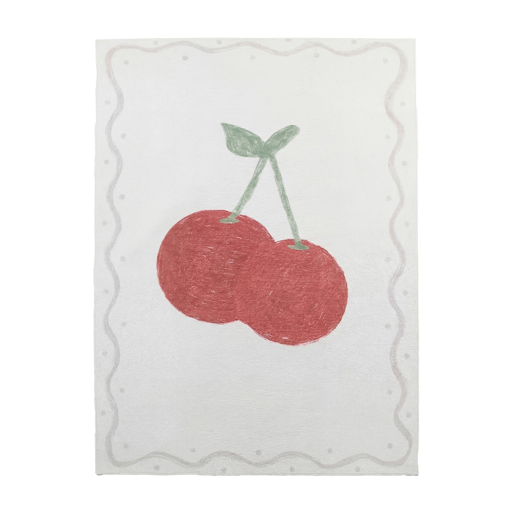 Waschbarer Kinderteppich - Mick Kirsche Rot