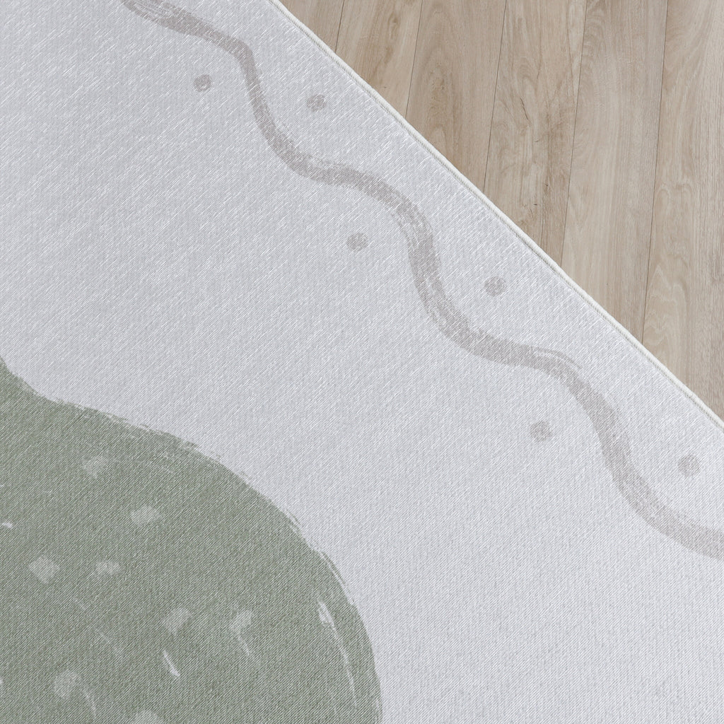 Waschbarer Kinderteppich - Mick Peer Green