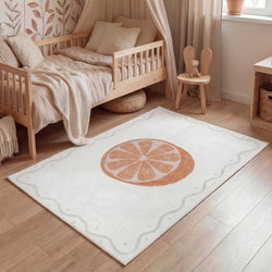 Waschbarer Kinderteppich - Mick Sinaasappel Orange