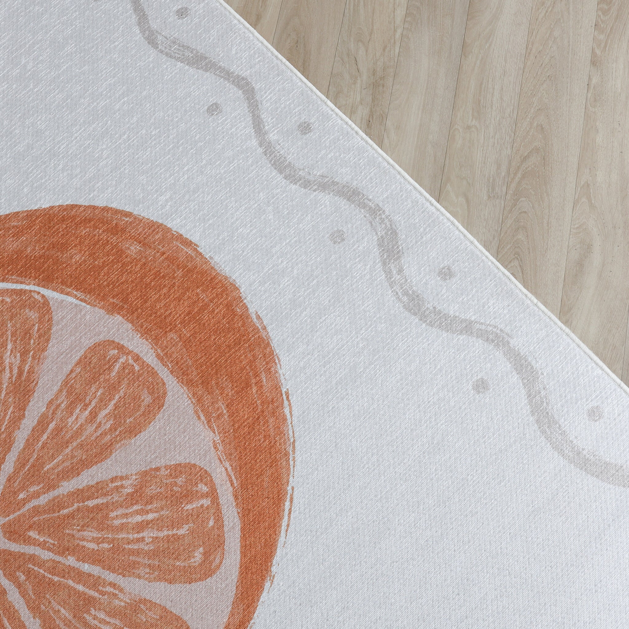 Waschbarer Kinderteppich - Mick Sinaasappel Orange